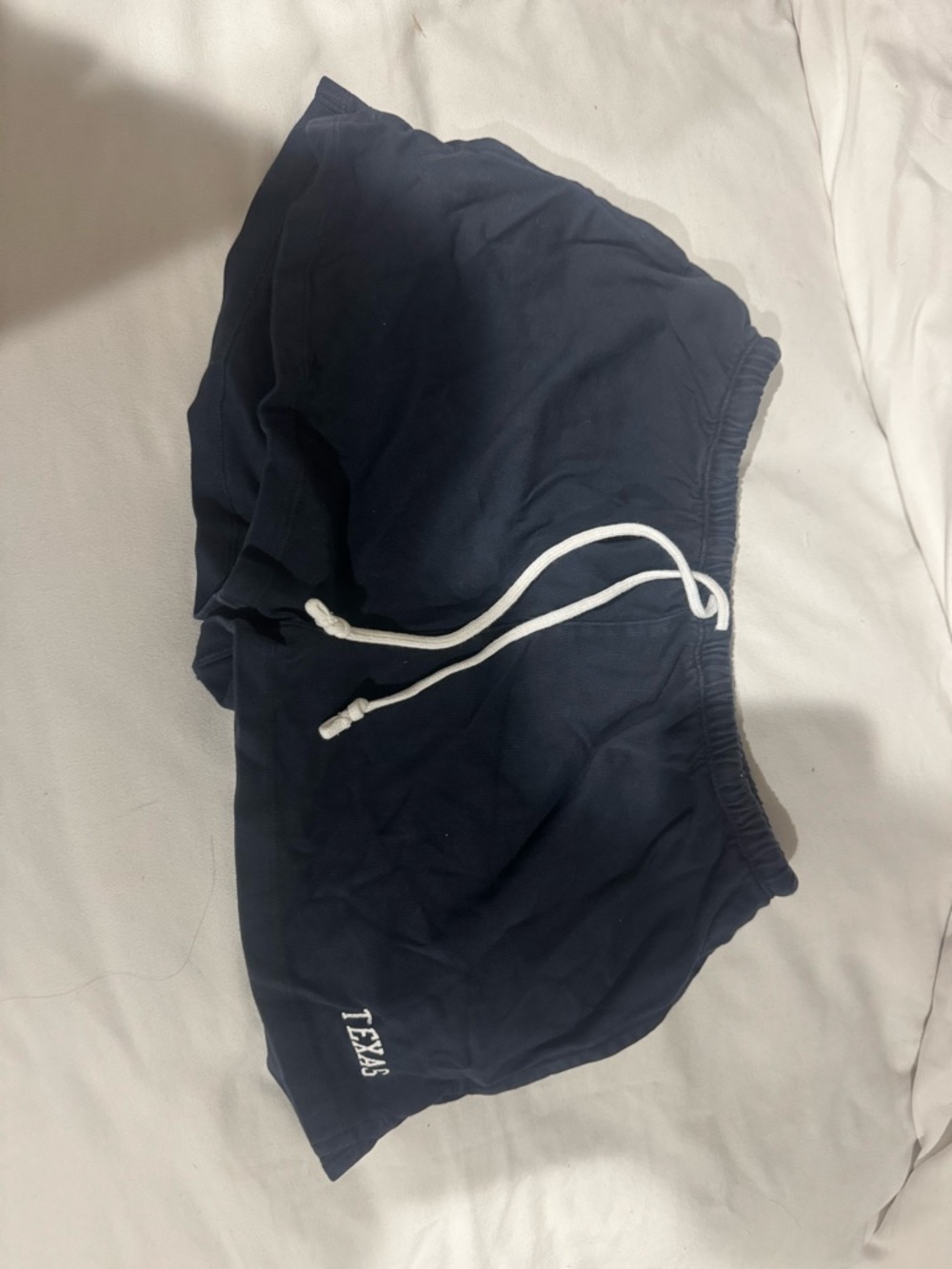 Brandy Melville Navy Drawstring Shorts with White Cord